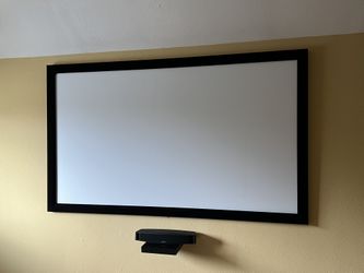 100” Projector Screen And Panasonic Projector