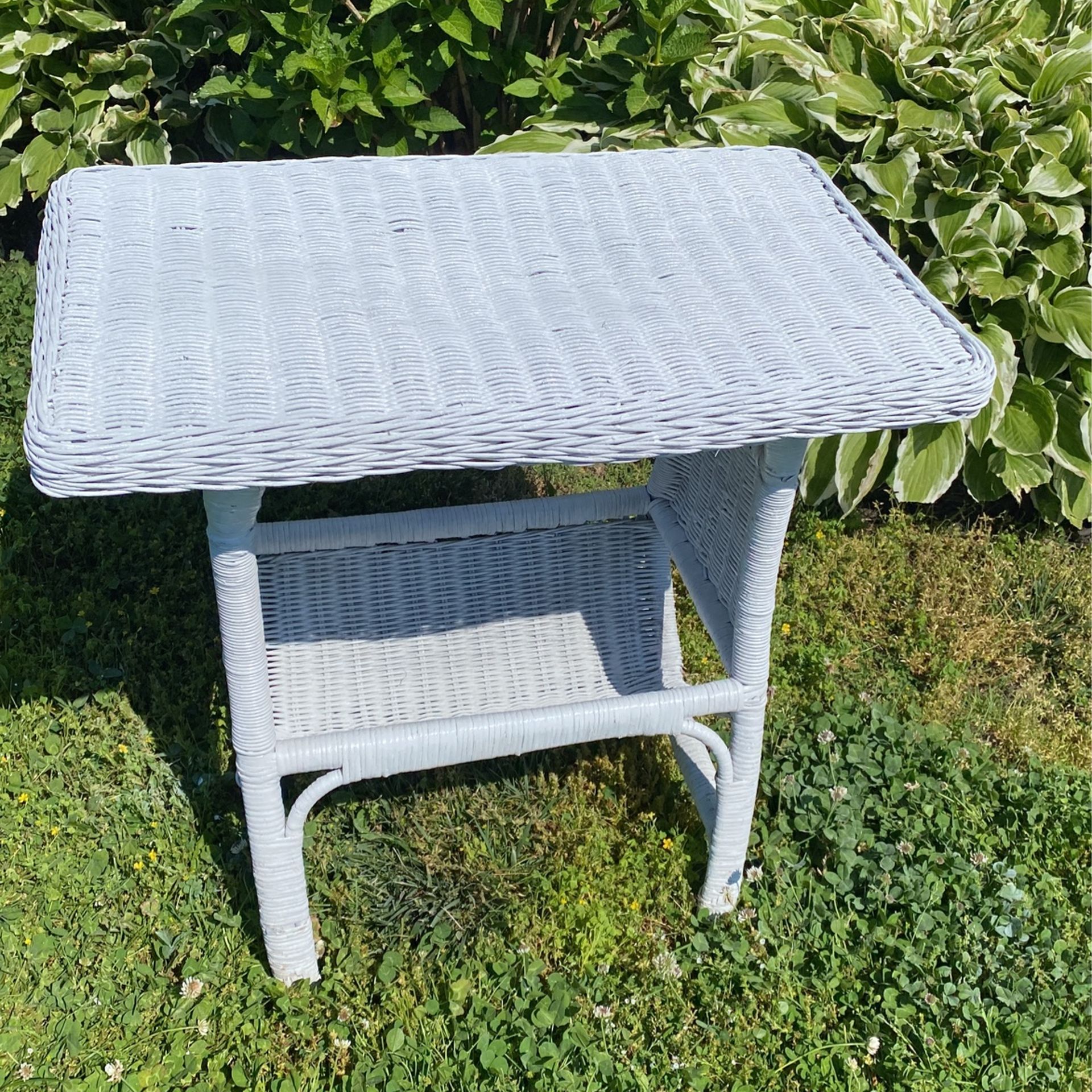Wicker End Table