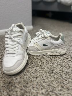 Unisex Lacoste Game Advance Luxe Leather and Suede Size 6