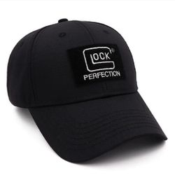 GLOCK PERFECTION BLACK CAP. NEW WITH TAGS! MILITARY, RANGE DAY. NEW.