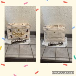 Coach x Disney Mickey Mouse Canvas Tote Bag