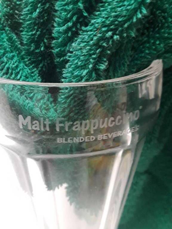 Vintage Starbucks summer 2003 Malt Frappuccino glass set