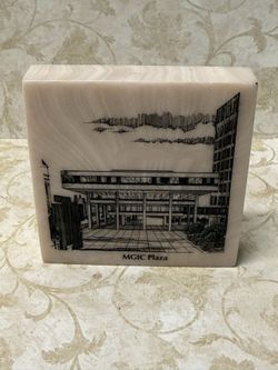 MGIC Plaza marble paper weight / decor