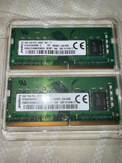 2 8gb=16gb DDR4-2666V SO-DIMM laptop memory modules.