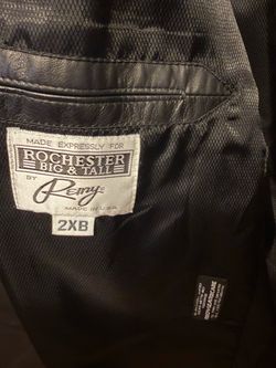rochester remy 2xb big and tall coat Real leather!!!