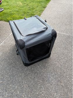Frisco Dog Indoor & Outdoor 3-Door Collapsible Soft-Sided Crate, Dark Gray