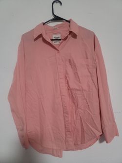 Abercrombie and Fitch oversized pink button up