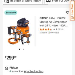 Ridget 6 Gal Air Compressor 