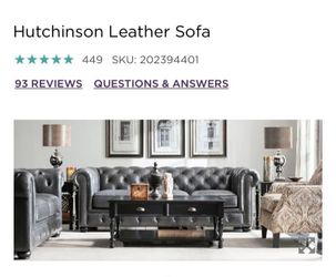 Hutchison Leather Sofa 