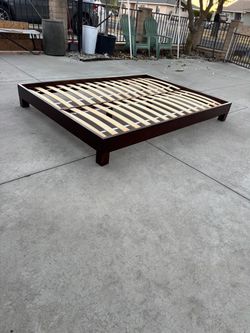 FREE Full size wooden bed frame with boxspring