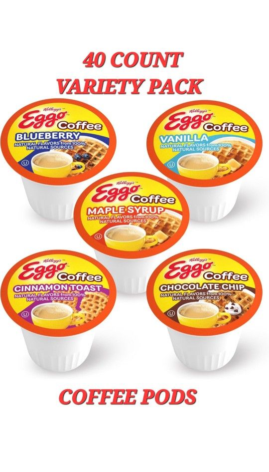 Eggo Coffee Pods 40 Count Variety Pack