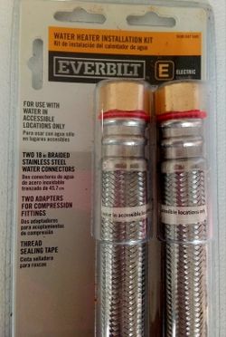 Water Heater Installation Kit Everbilt Electric Connectors Adapters Tape Set