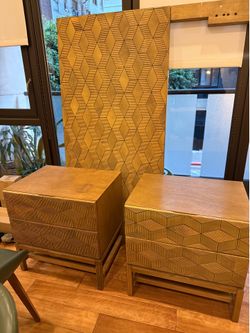 Free - Headboard, Nightstands, Console, Mirror and Shelf