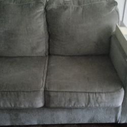 Grey Love Seat And Couch 