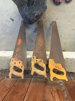 3 Vintage Hand Saws-$60