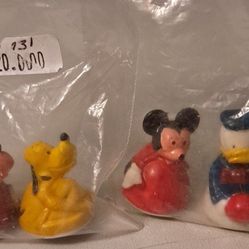 1960's Vintage Walt Disney set of 4 rolykins characters