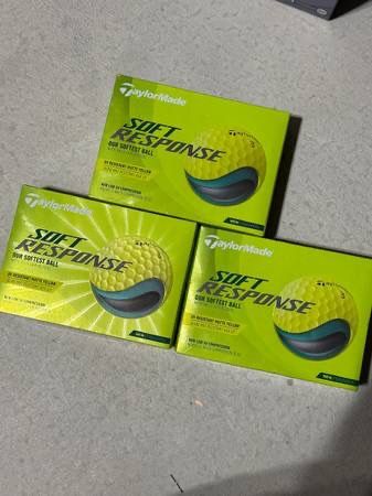 NEW GOLF BALLS TaylorMade Soft Response YELLOW 1 dozen 12 balls