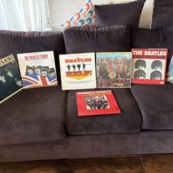 6 Vintage The Beatles Vinyl Récords Very Rare 