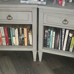 Two side tables from a bedroom set from the 1970s needs to be repainted