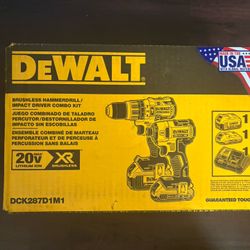 Dewalt 20v Xr Brushless Combo Kit New 