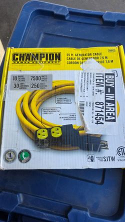 Champion Generator Power Cord Cord 25 Ft Plastic New Price Firm in Corona92879
