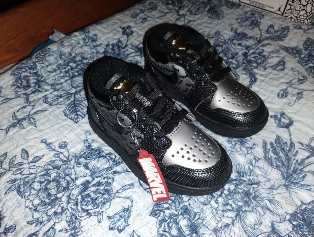 10.5 Kids Custom batman marvel-themed air jordan 1 sneakers