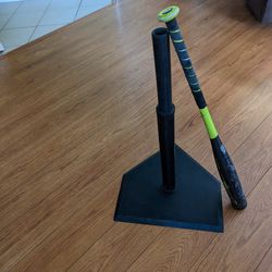 Baseball Tee And Baseball Bat For Youth