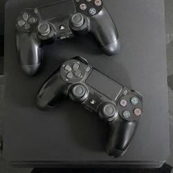 PS4 SLIM 1TB+MONITOR | Camo Green Controllers+ Cords| 1TB