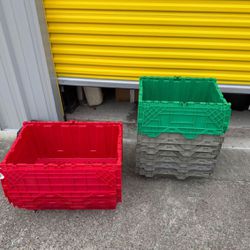 $100 for all 18 storage crates / Totes - 5 large - 3 Medium - 10 small