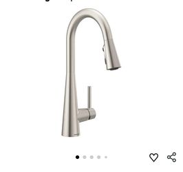 2978: Moen Sleek Spot Resist Stainless One-Handle, Single-Hole Pulldown Kitchen Faucet with PowerBoost Technology for Faster Water Flow, Modern Kitche