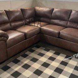 Brand new | Coffee /Dark Brown L Shape Comfort Sectional Couch With Chaise| Bladen Sofa @ Fastest Delivery 🚚
