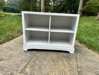 White Wood shoe rack or Bookcase with 4 Compartments