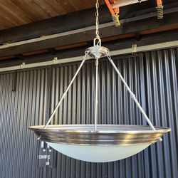 Large Frosted Glass Pendant