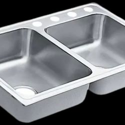 Moen Double Bowl Drop-In Kitchen Sink