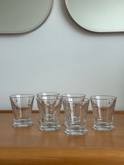 La Rochère Abeille Bee Tumbler Glasses: Set of 6, French Pressed Glass