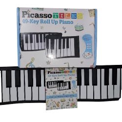 Picasso Tiles 49 Key Roll Up Piano Kids Instrument Music