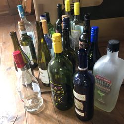 Empty Wine Bottles 