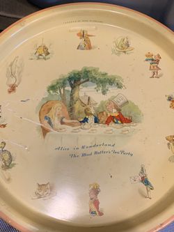 Alice in wonderland tray made in England