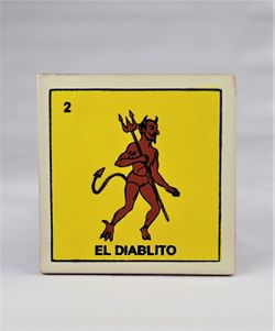 Lotería Tile – El Diablito #2 (4x4)