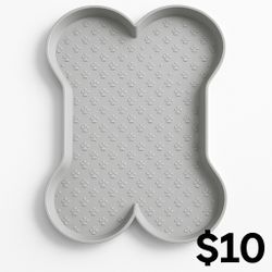 Dog Bone-Shaped Feeding Mat – Non-Slip, Easy-Clean Tray 