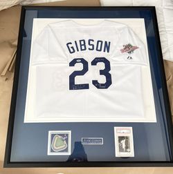 Autograph Jersey by Kirk Gibson Dodgers 1/1 PSA