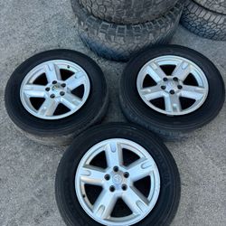 3 Spare Rims 17 Dodge 5 Lugs 114.3 mm