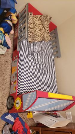 TODDLER FIRETRUCK BED $80 OBO