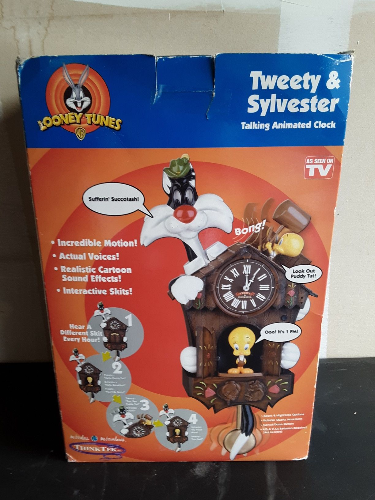 Looney Tunes Sylvester and Tweety cuckoo clock retails $399 your price $60