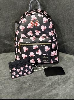 Loungefly Back Pack And Wallet Minnie Mouse 