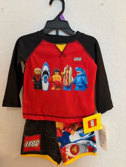 Lego Kids Rash Guard and Swim Trunks Set