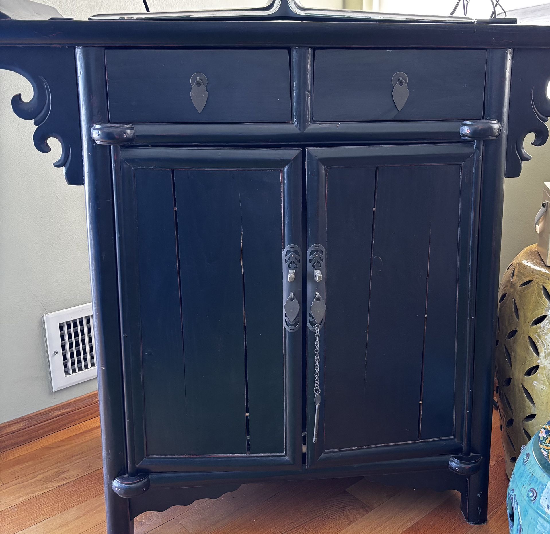 Unique Black Cabinet