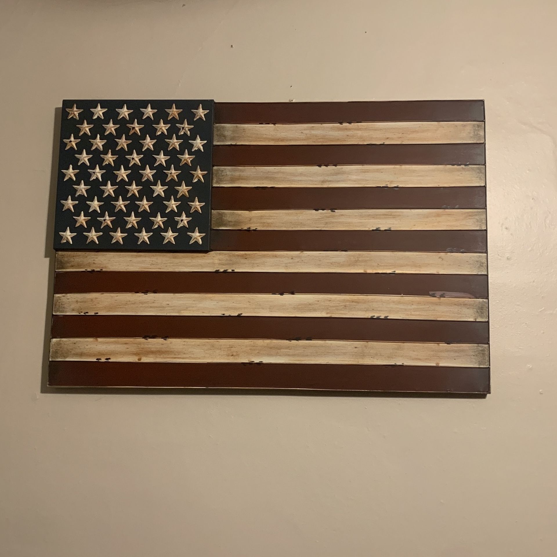 Metal American Flag