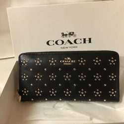 Black/ Gold Genuine Coach Wallet