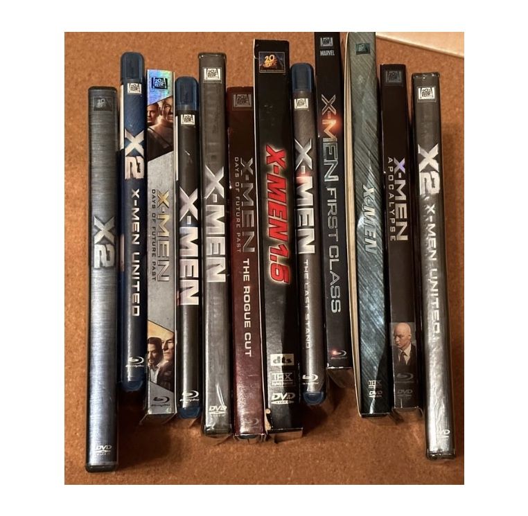 X Men Lot of 12 Bundle Collection Blu Ray & DVDs